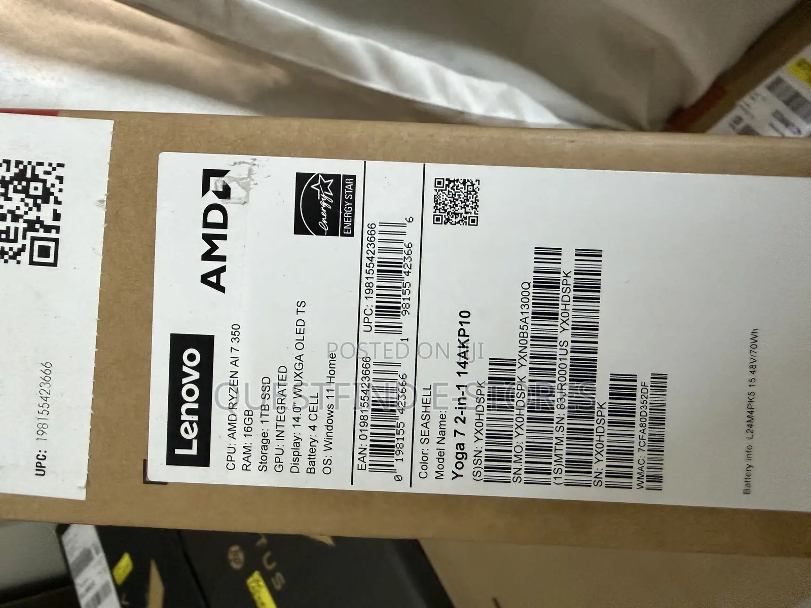 New Laptop Lenovo 16GB SSD 1T