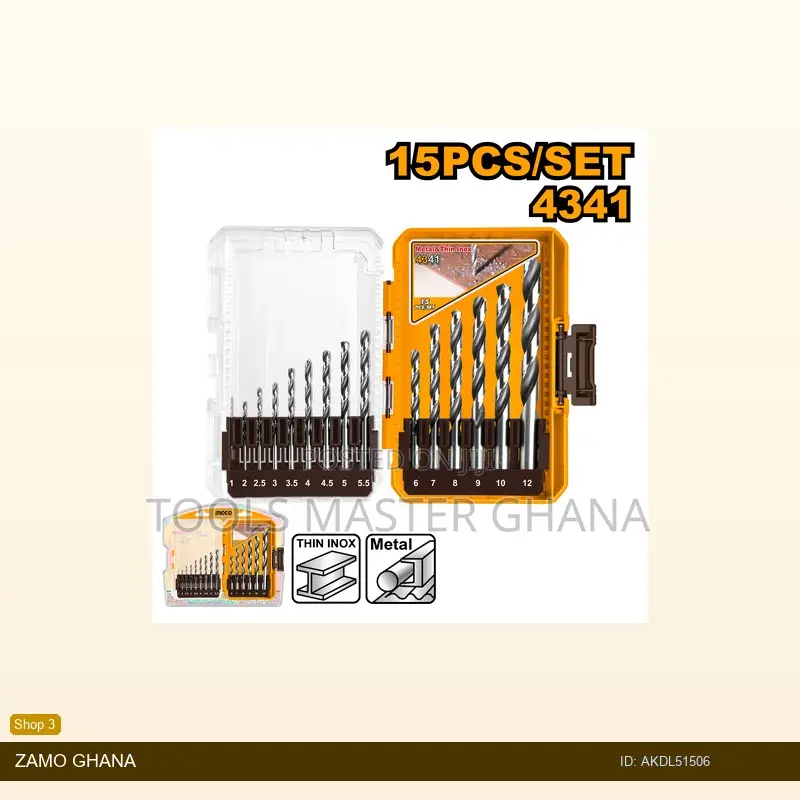 15 PCS 4341 HSS Drill Bits - Akdl51506