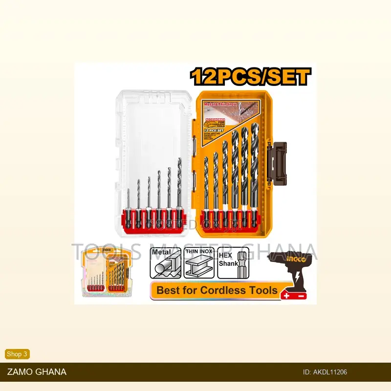 12 PCS HSS Drill Bits - Akdl11206