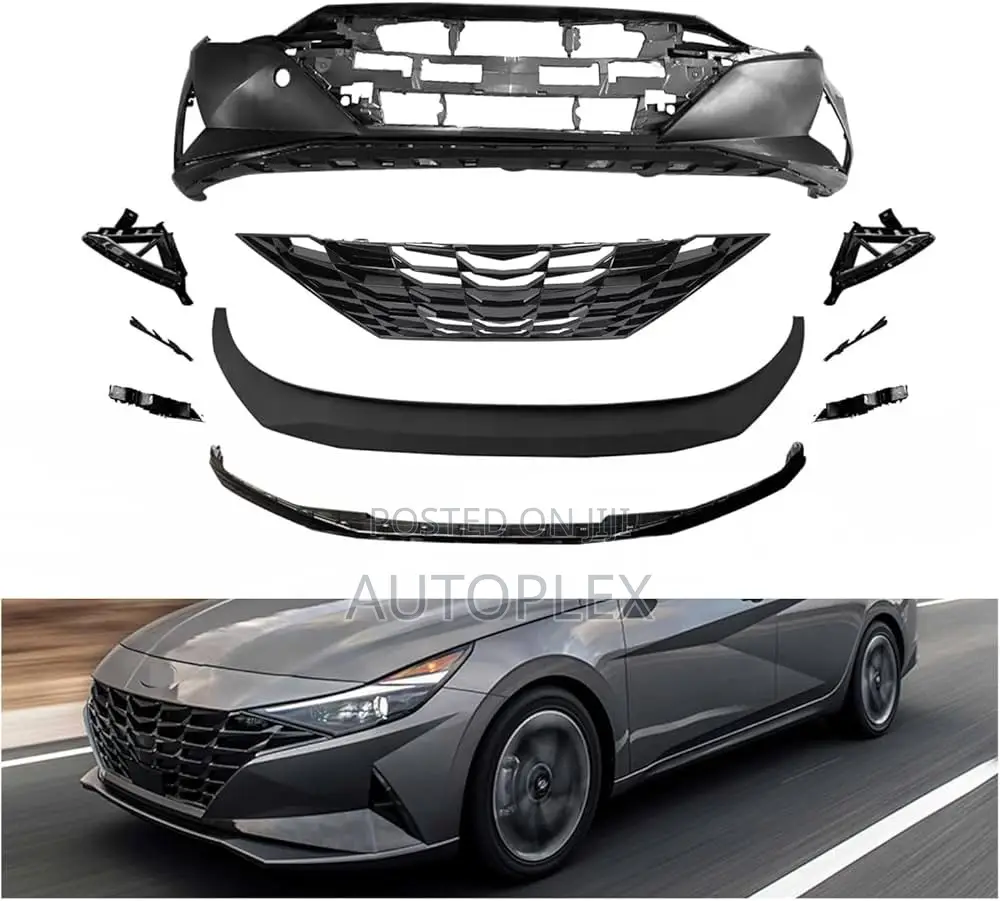 Complete Front Bumper Set for Hyundai Elantra 2021-2023