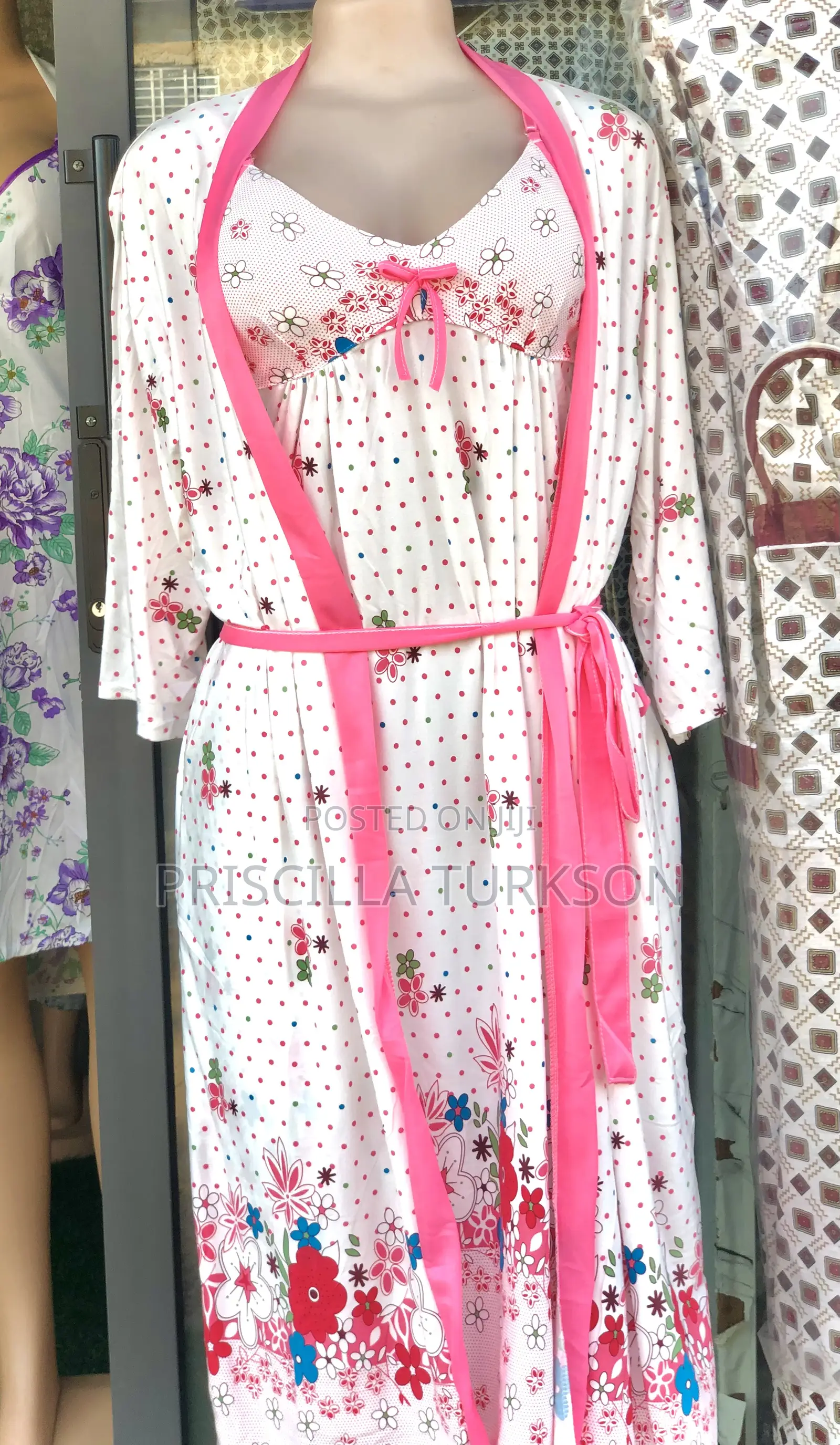 Pink Flower Night Wear