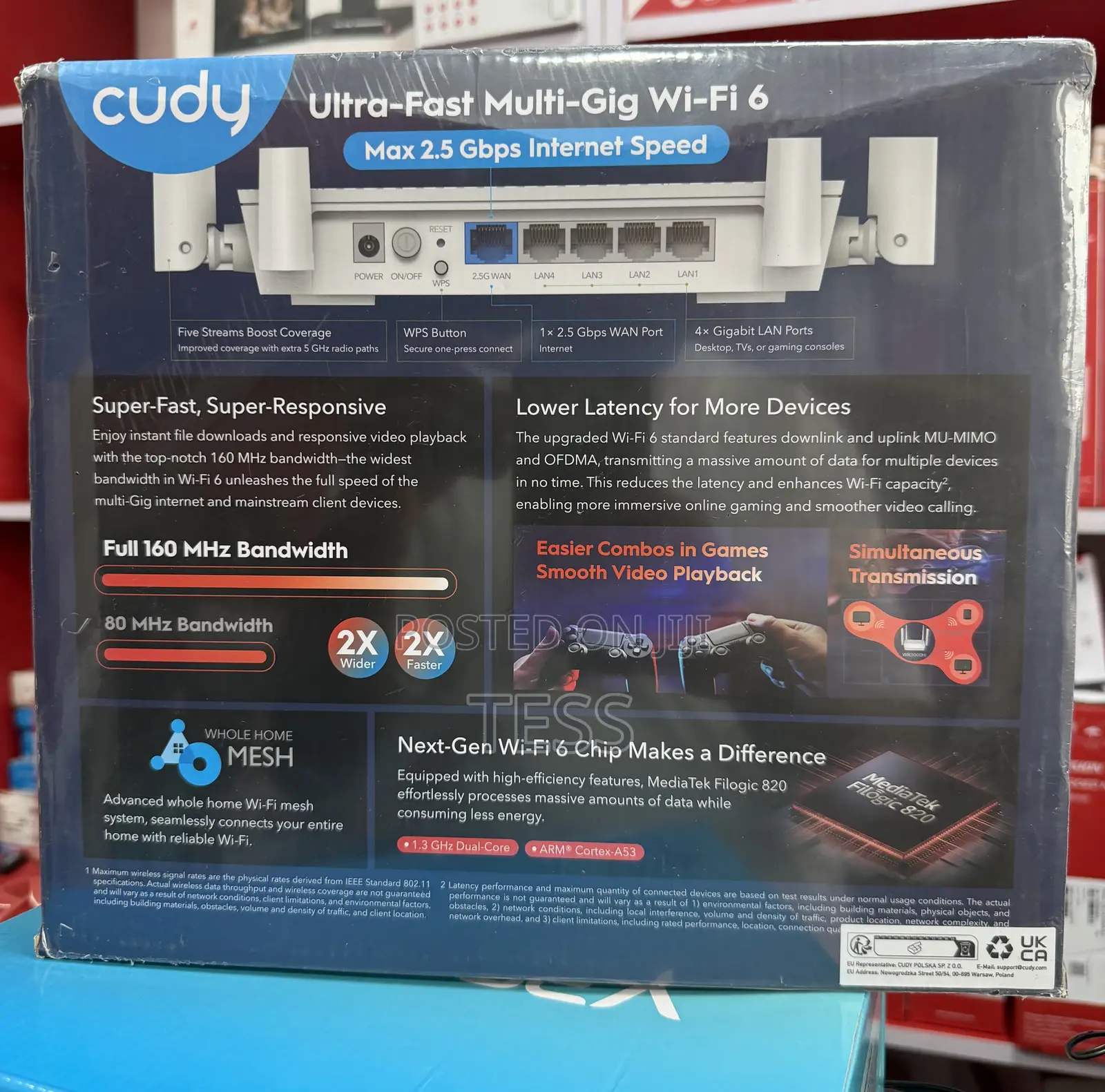 Cudy Ax3000 Wr3000h Multi Gigabit Dual Band Wifi 6 Mesh Router