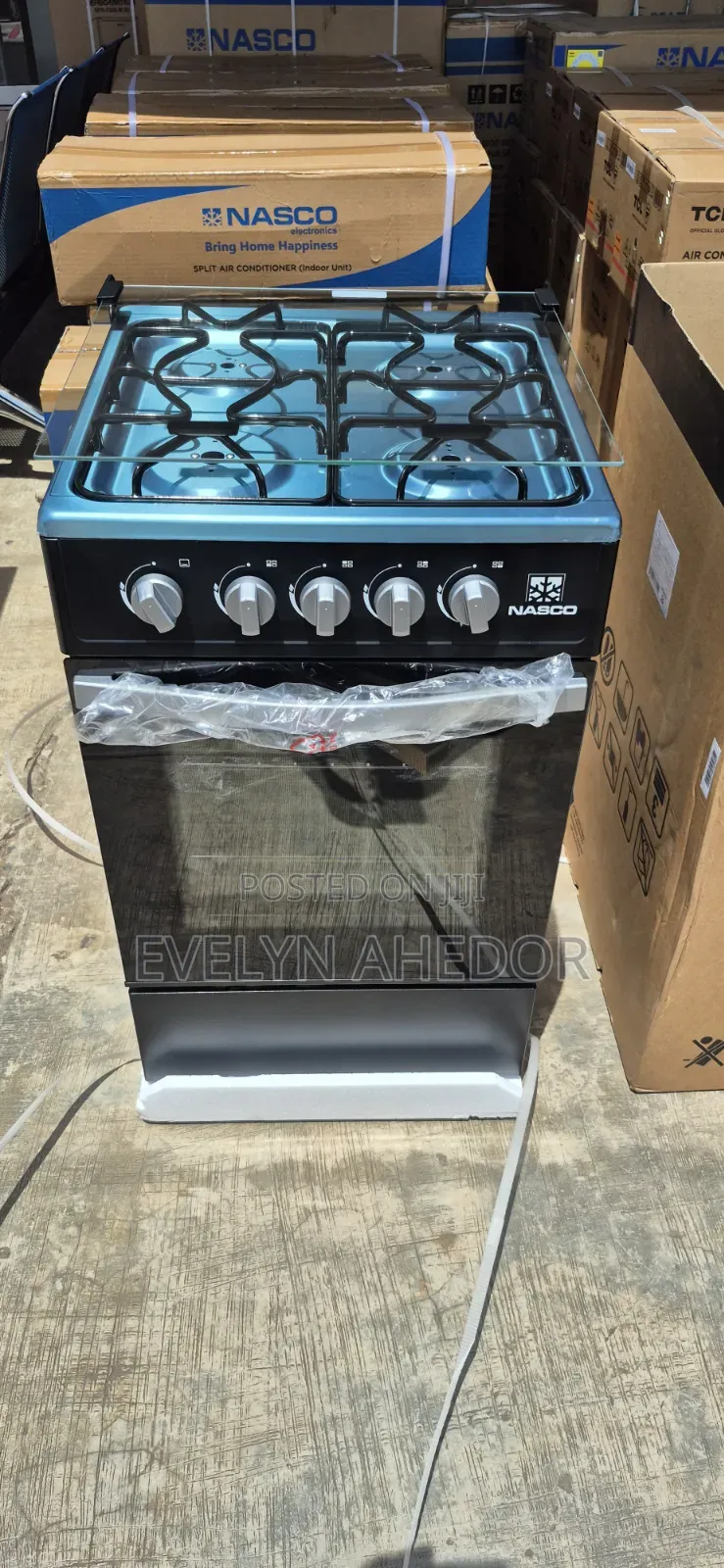 Nasco Gas Cooker 50by50 Black Colour Available