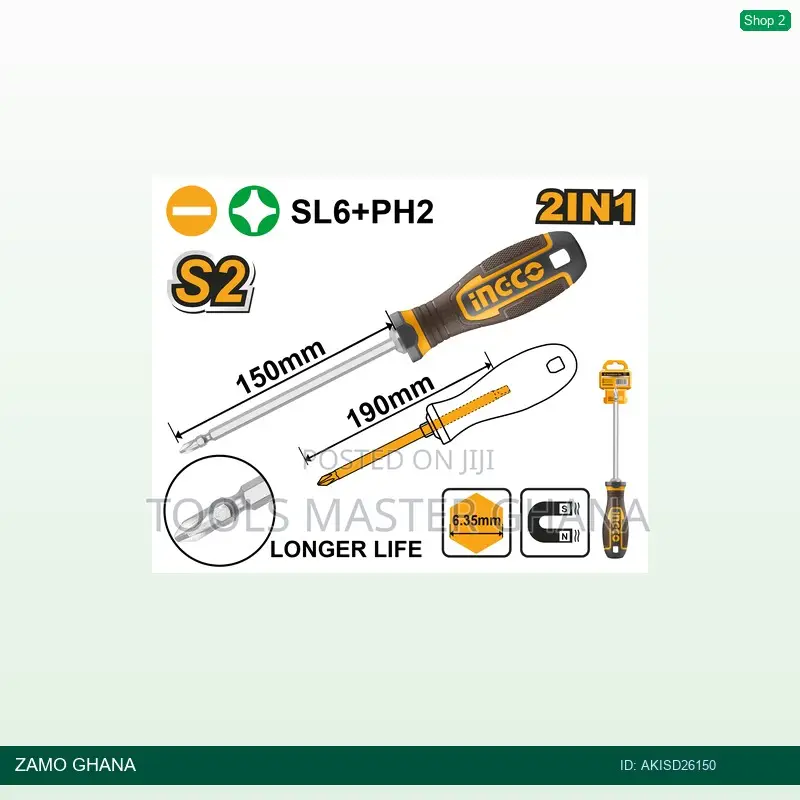 2 in 1 Screwdriver - Akisd26150