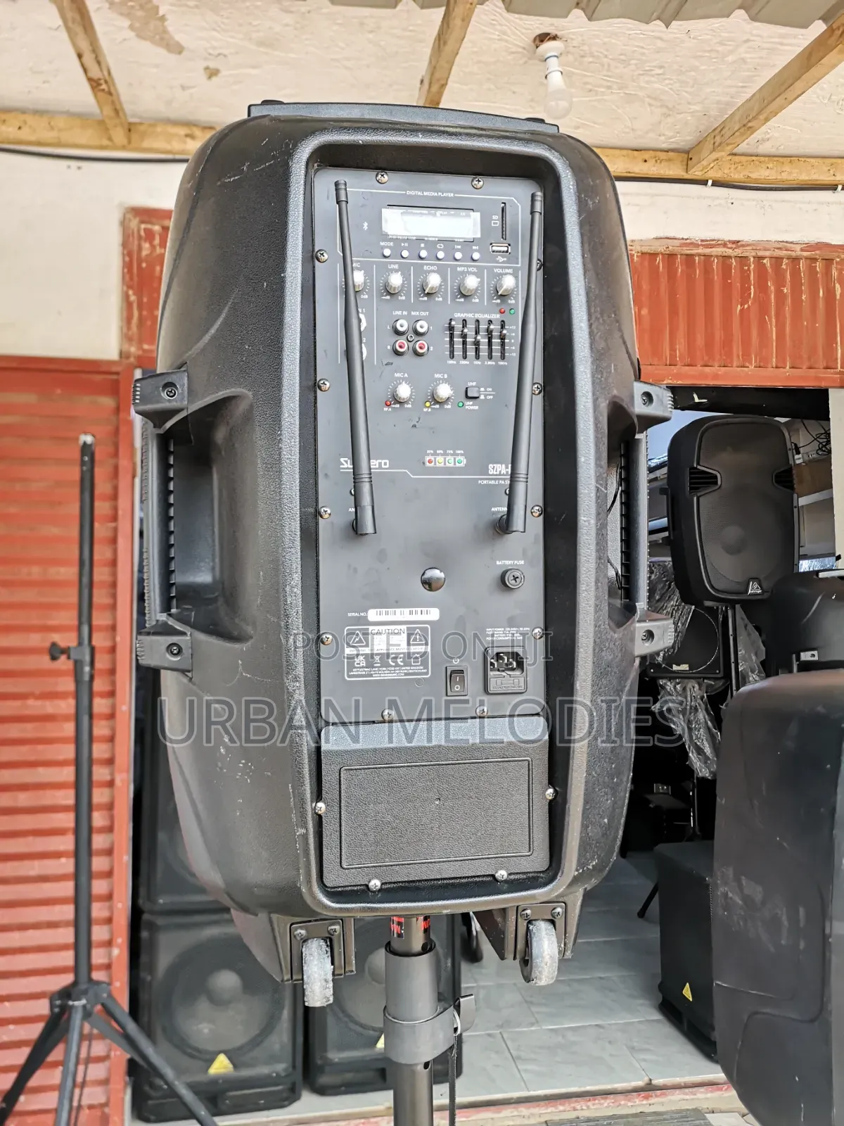 Subzero Szpa-P15 Portable Pa System With 2 Microphones