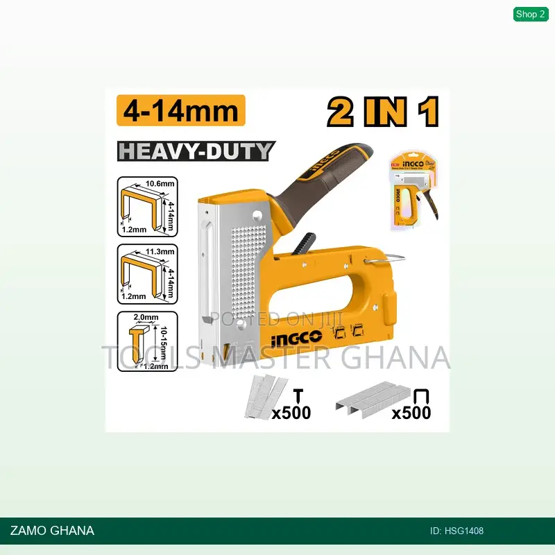 Heavy Duty 2 in 1 Staple - Hsg1408