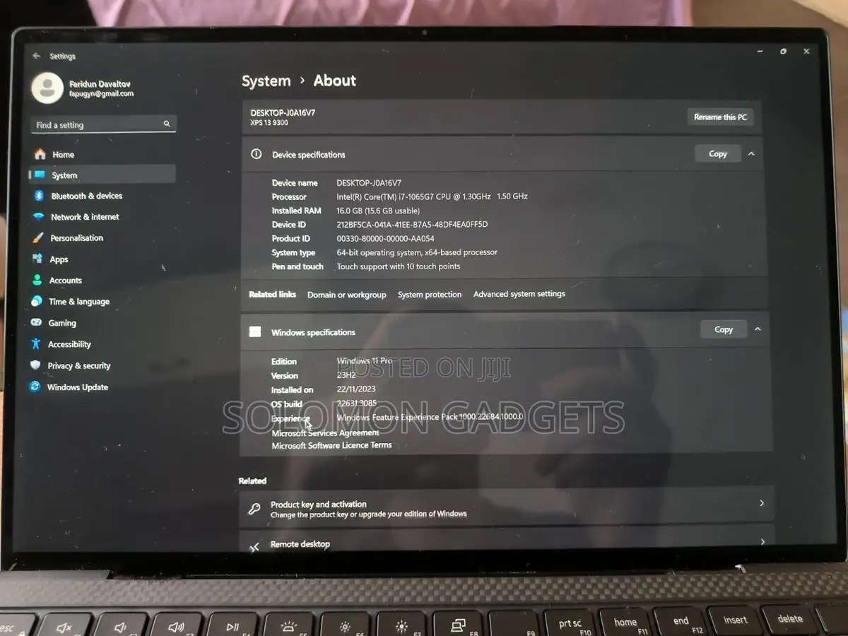 Laptop Dell XPS 13 16GB Intel Core i7 SSD 512GB