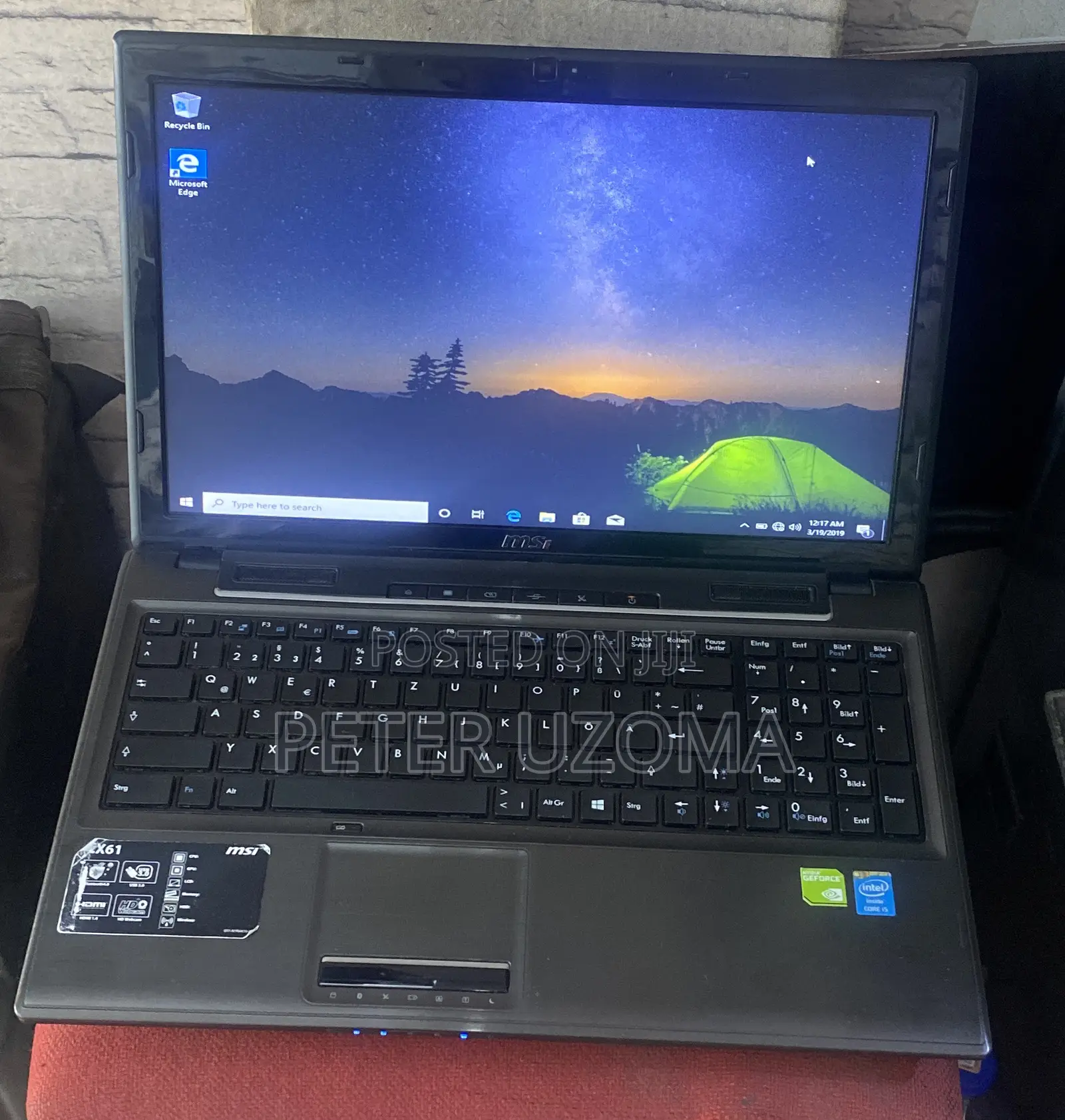 Laptop MSI CX61 2OC 12GB Intel Core i5 SSD 256GB