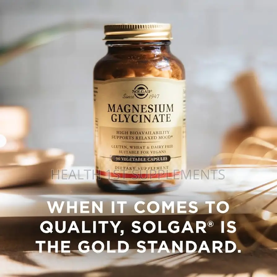 Solgar Magnesium Glycinate, 90 Veg Capsules (120 Mg Per Capsule)