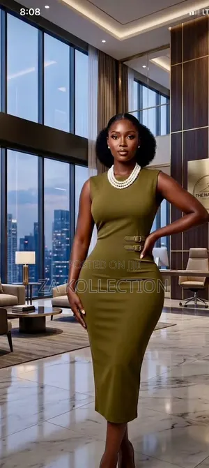 Fashionble Ladies Fitted Dress For Office