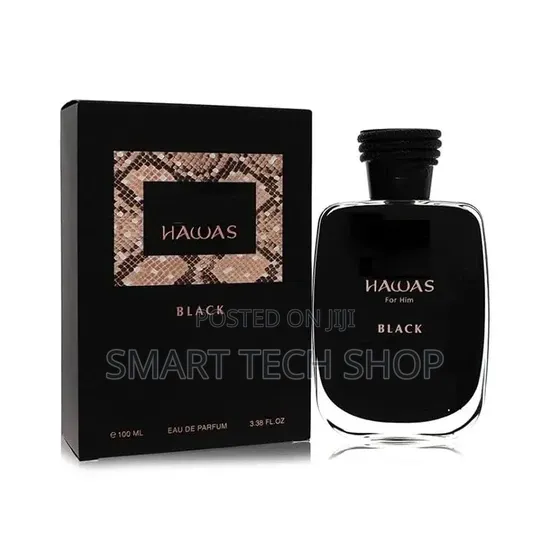 Hawas Black by Rasasi, Eau De Parfum Spray 100 Ml for Men
