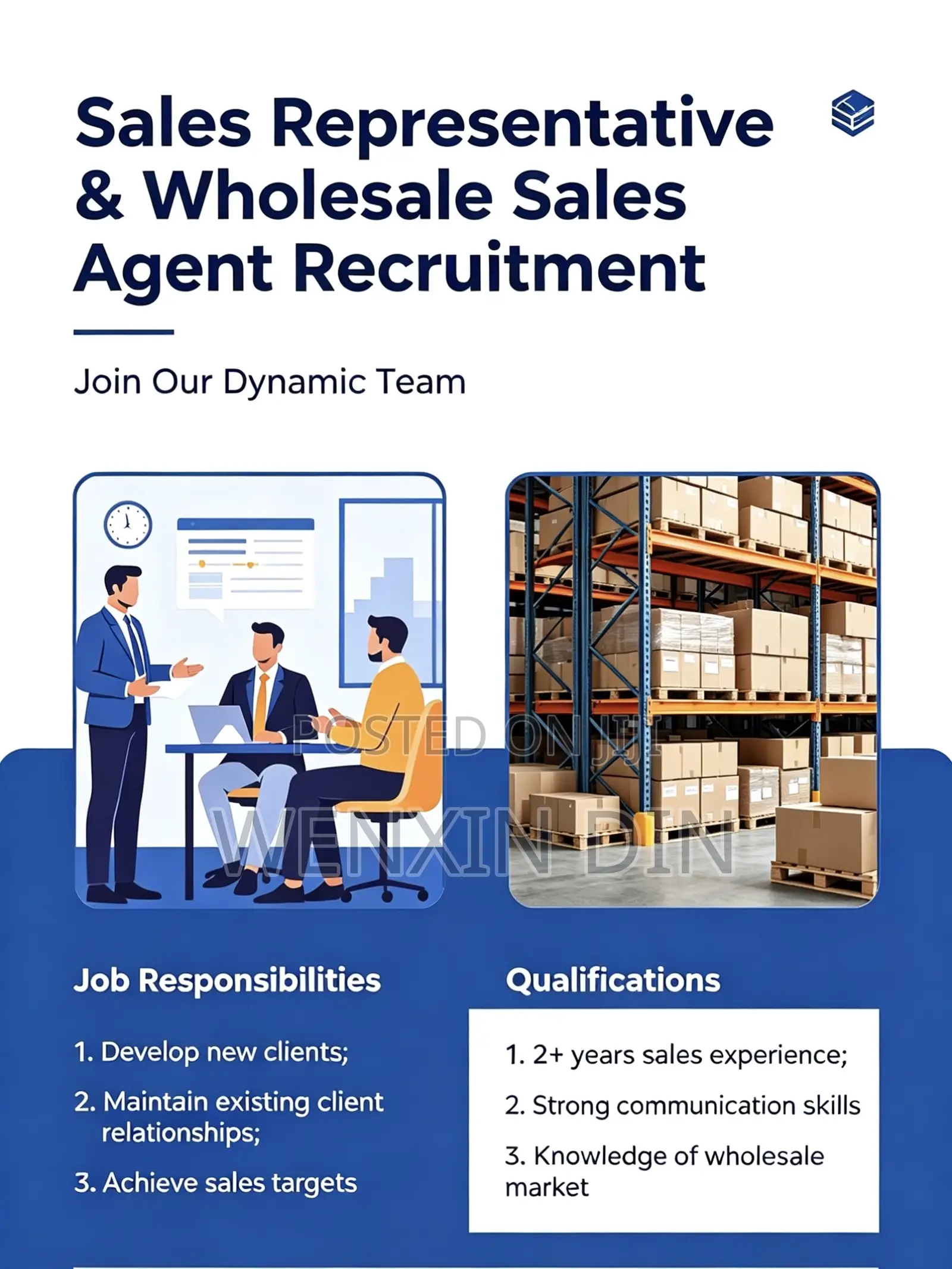 Recruitment: Sales Wholesale Sales Agent