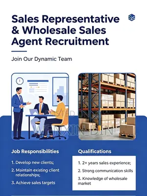 Recruitment: Sales Wholesale Sales Agent