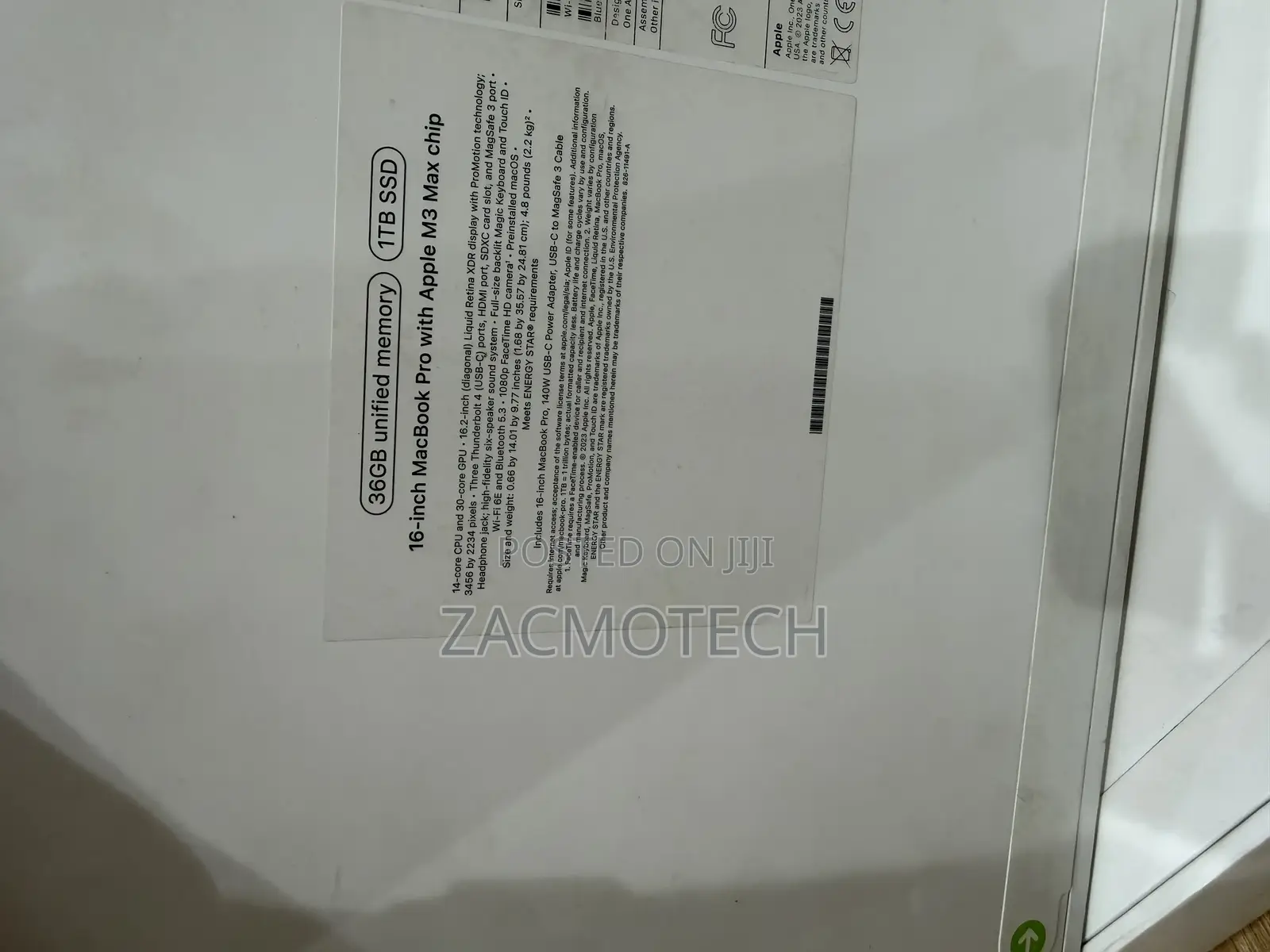New Apple MacBook Pro 2023 M3 Max 16-inch 36GB Apple M3 Max SSD 1T