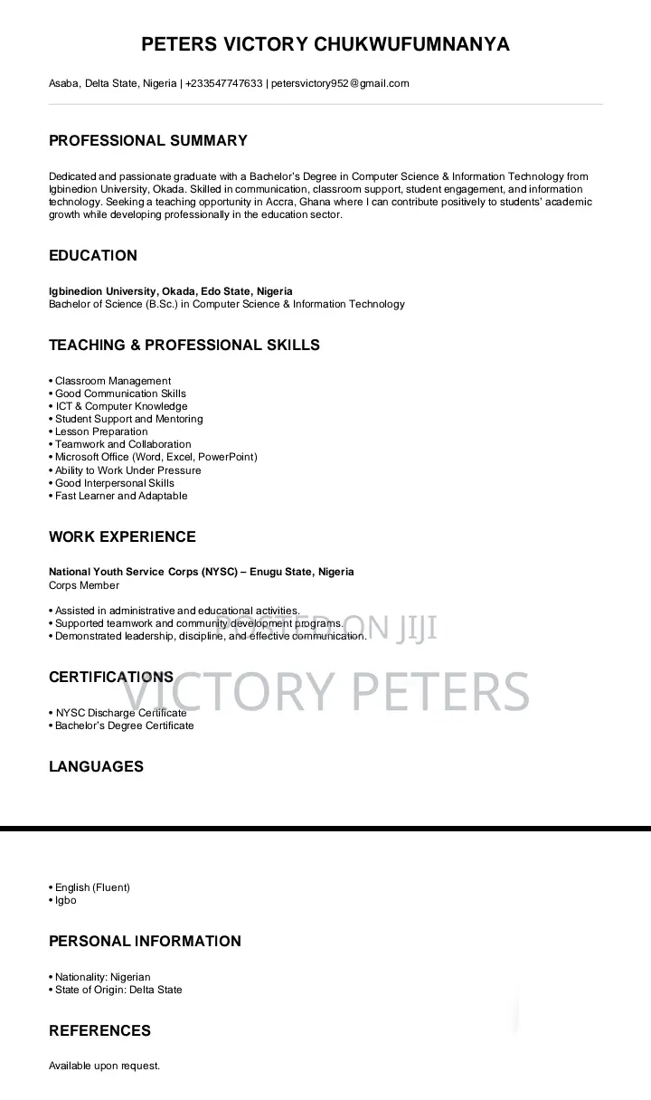 Assistant School Head