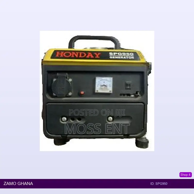 Generator Gasoline 0.8kw Yellow - Spg950