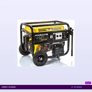 Generator Gasoline 5.5 - 6.0kw Yellow With Tyre and Batter - Spg8000e2
