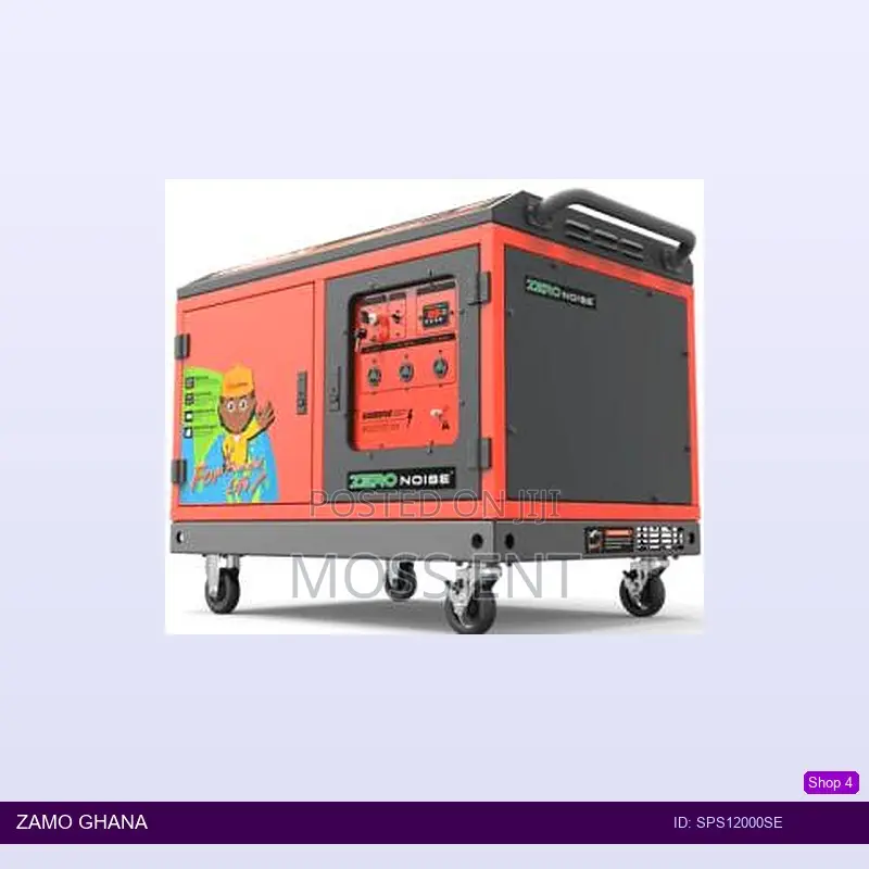 Generator Gasoline 6kw Silent Tyre and Battery - Sps12000se