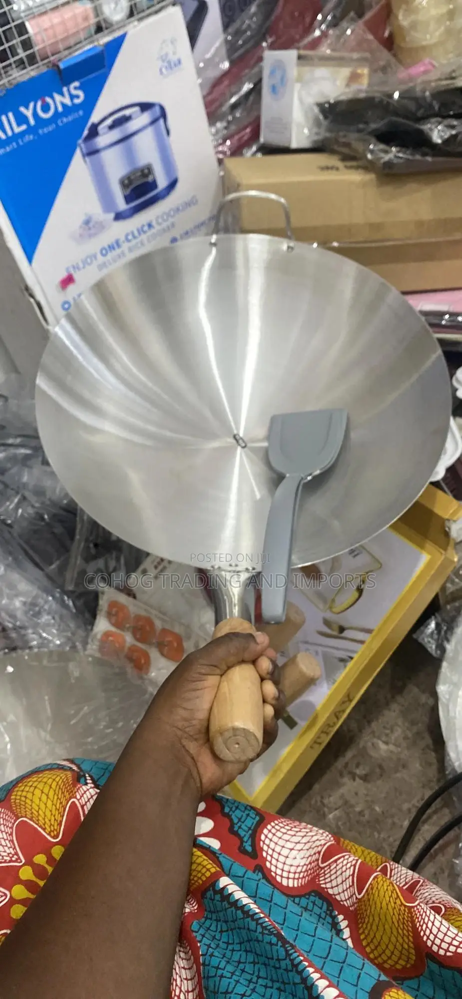 40cm Aluminum Stainless Steel Frying Pan With Spatula