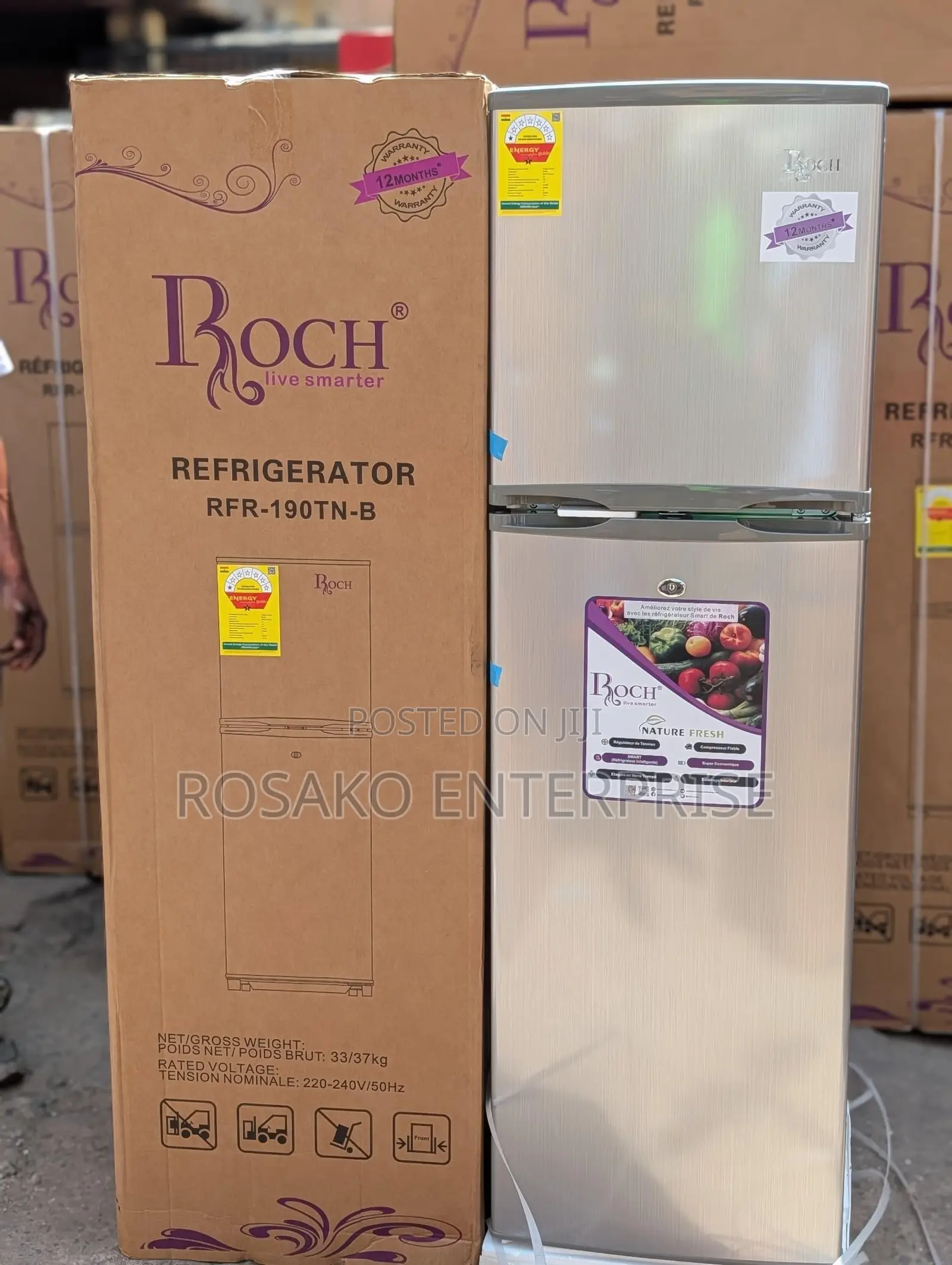 Roch 168l Top Freezer Fridge