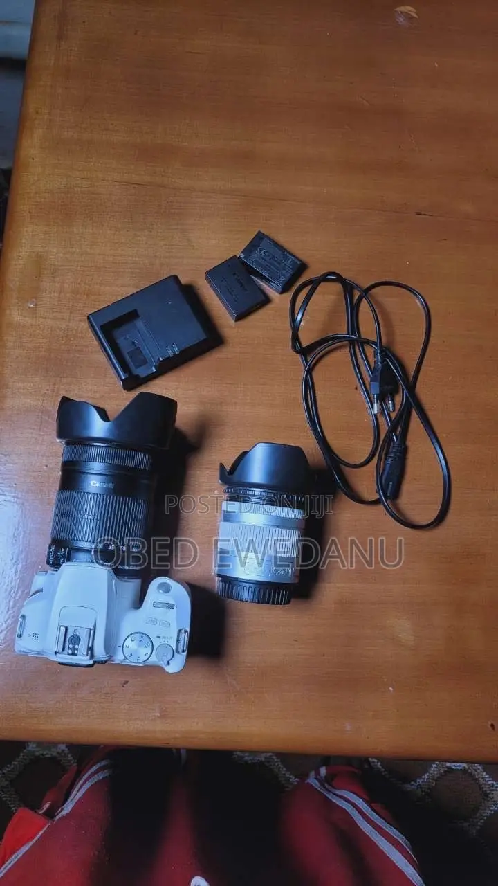 Canon 250d With Two Lenses, Batteries and Charger