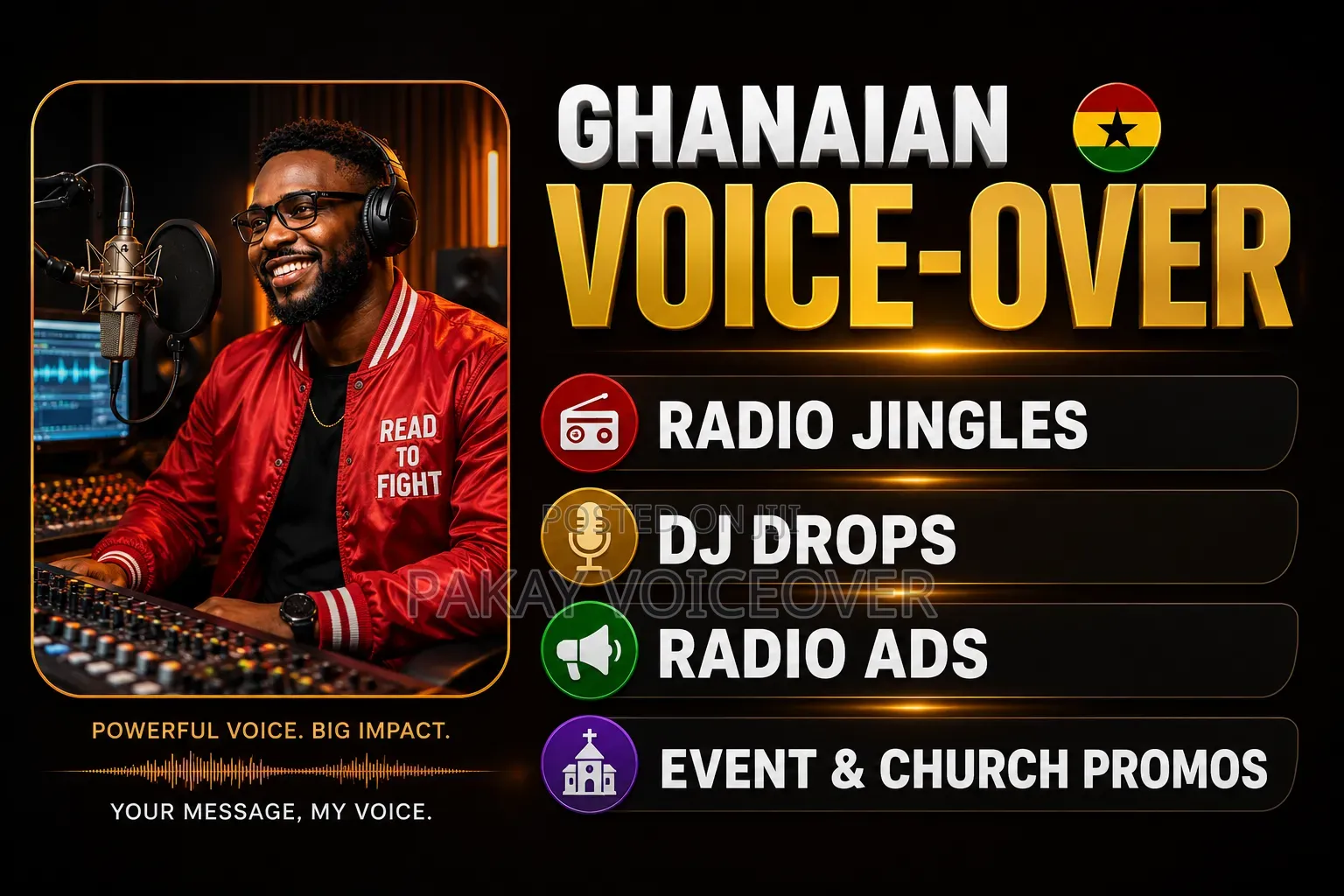 Pakay Ghanaian Twi / Fante Voice-over Artist