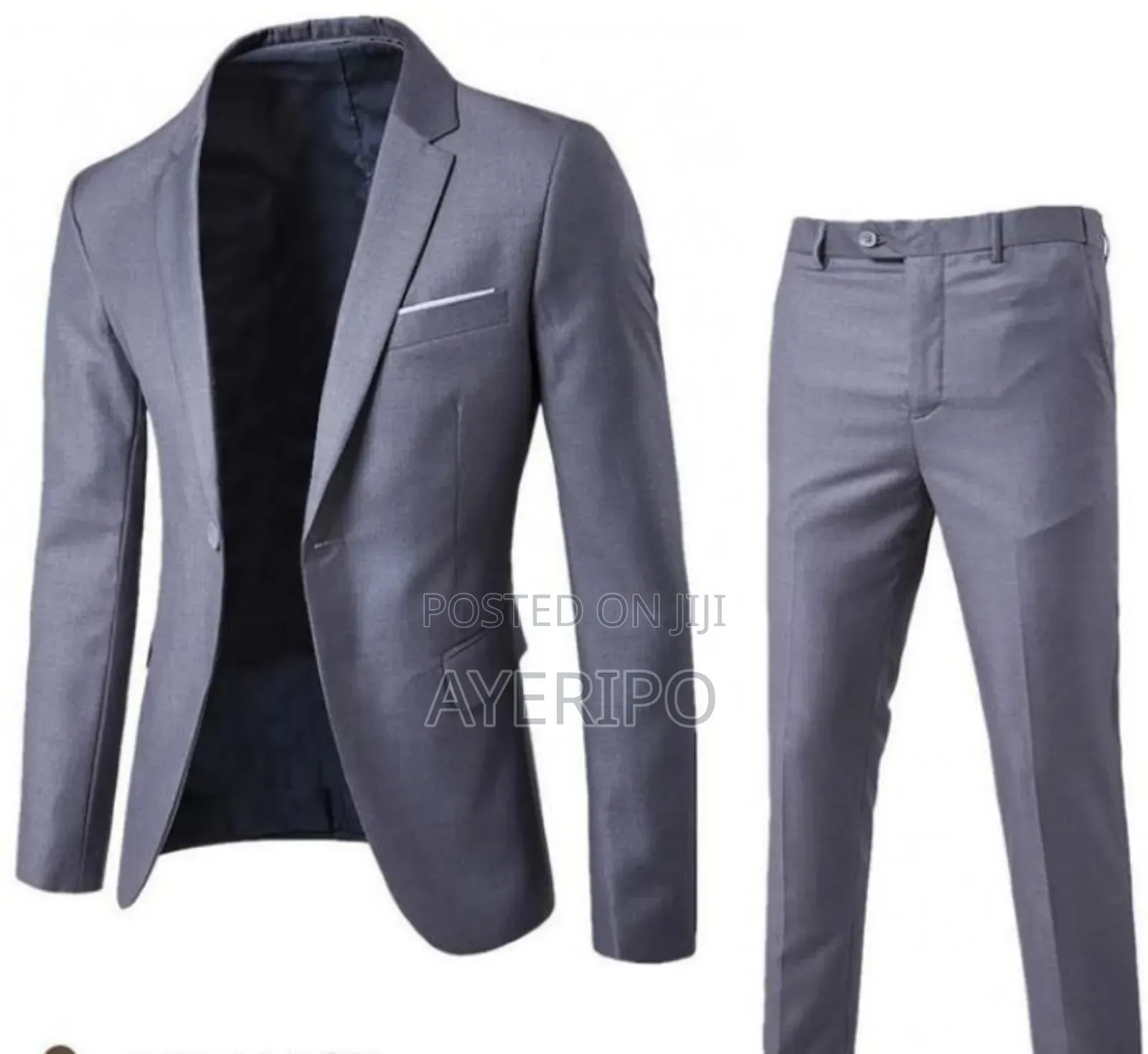 2 Piece Men's Suit Gray