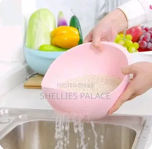 Multipurpose Plastic Vegetables Drain Basket, Rice Washseive