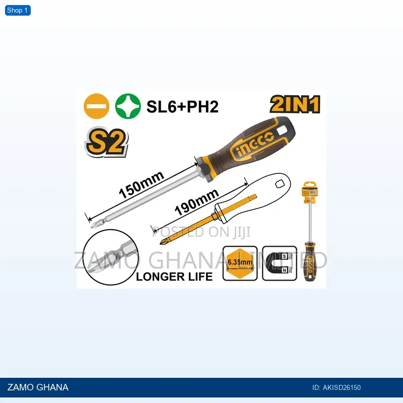 2 in 1 Screwdriver - Akisd26150