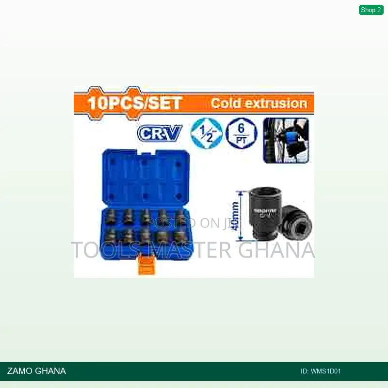 10 PCS 1/2" Impact Socket - Wms1d01