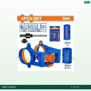 4pcs Door Lock Installation Hole Saw Set With Plastic - Wkj2404
