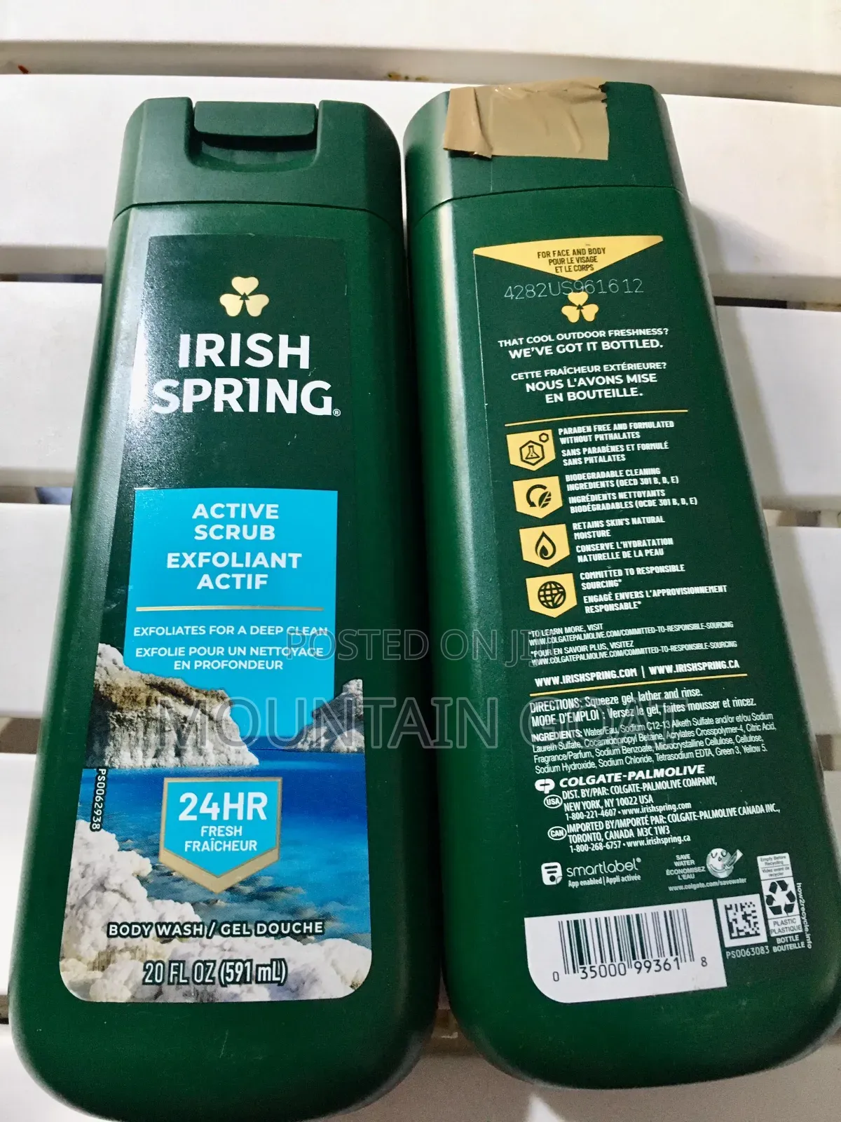 Irish Spring Active Scrub Exfoliant Actif 24rh Fresh