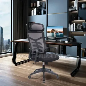 Office Swivel Chair Featuring a Mesh Backrest