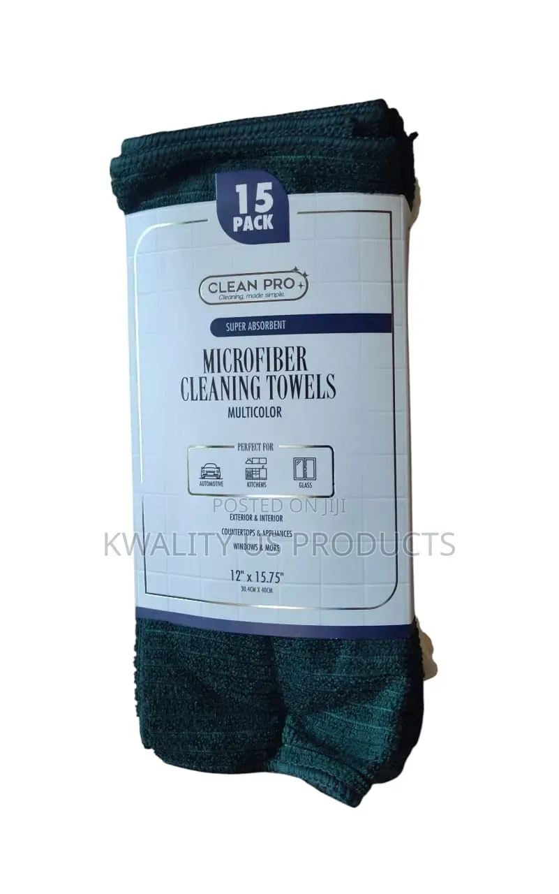 Clean Pro Microfibre Cleaning Towels - 15 Pack.