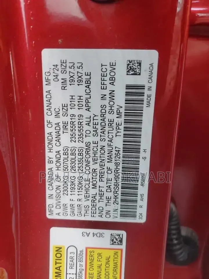 Honda CR-V LX AWD 2024 Red
