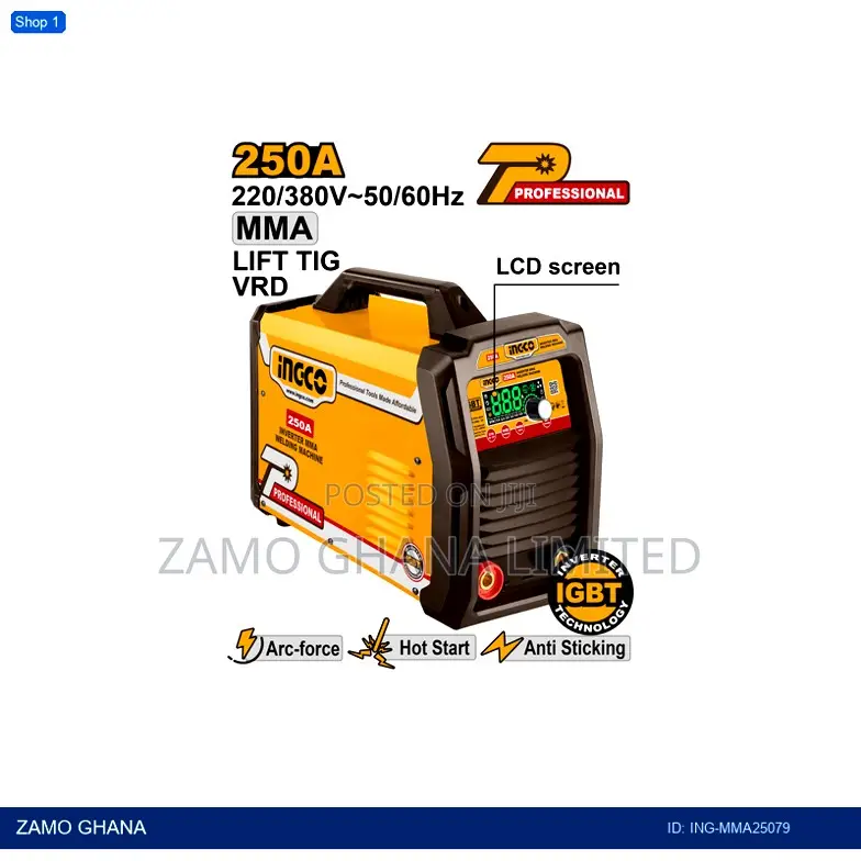Inverter Mma/Tig Lift Welding Machine 250a at 60% - Ing-Mma25079