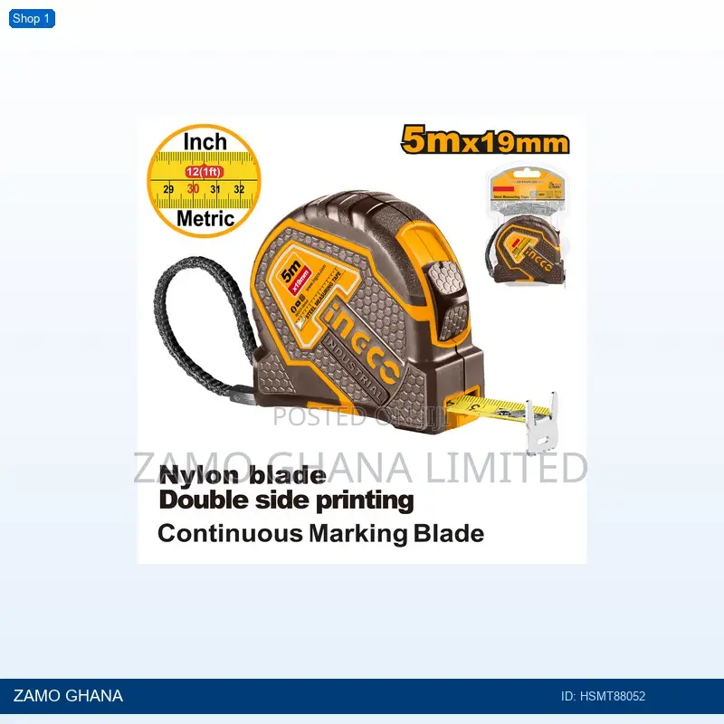Steel Measuring Tape 5mx19mm - Hsmt88052