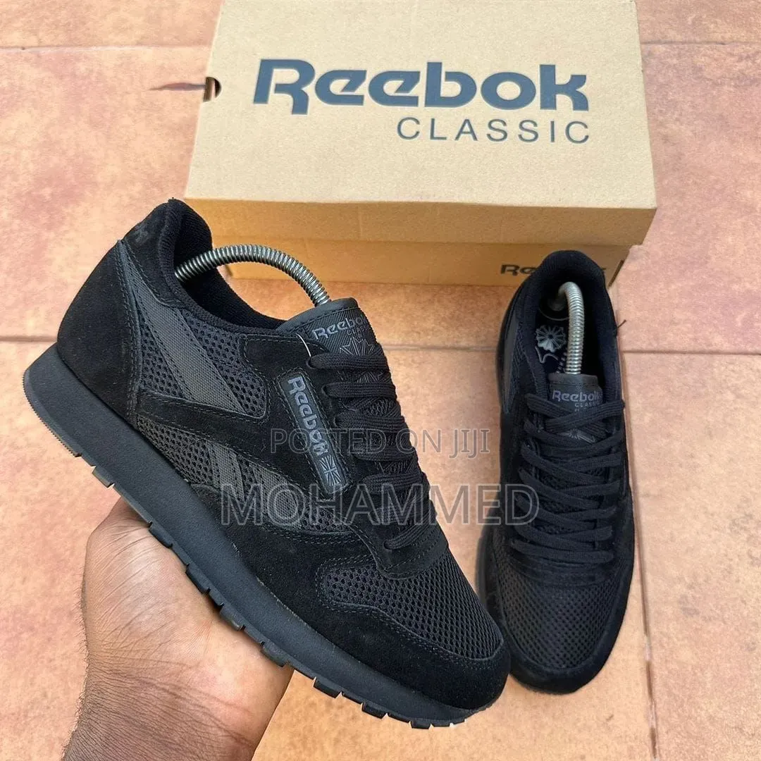 Classic Reebok Black Black and White