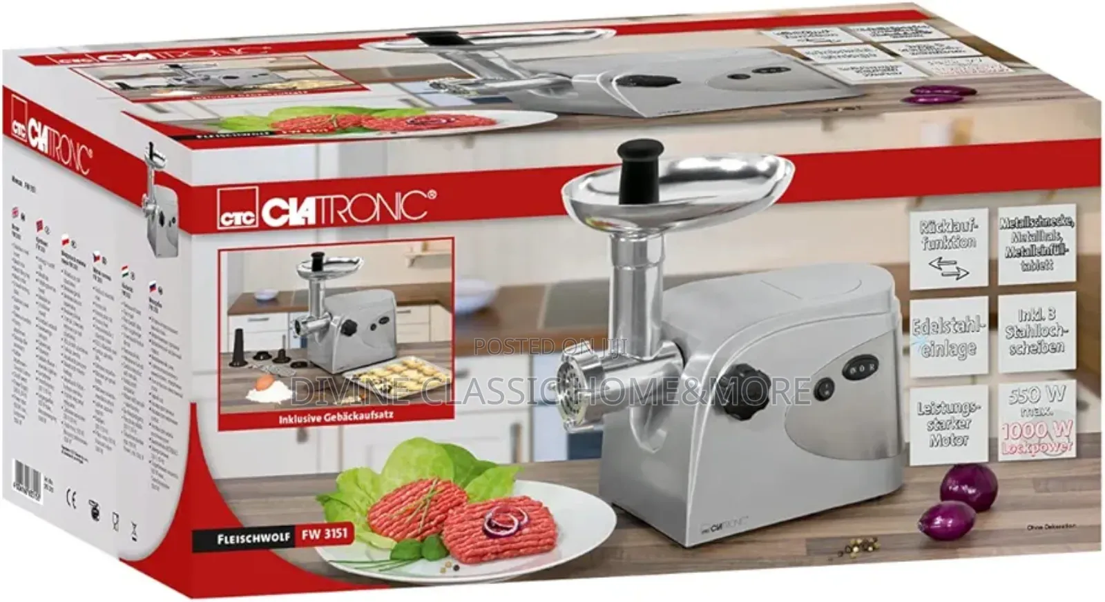Clatronic Meat Grinder 1000w (Germany)