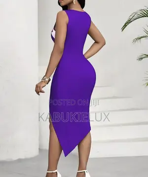 Elegant Purple Floral Midi Dress
