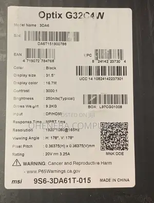 Msi Optix G32c4 165hz Curved Gaming Monitor