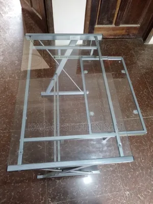 Modern Glass Computer Desk With Sliding Keyboard Tray