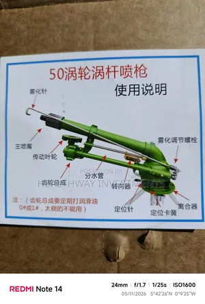 Irrigation Water Sprinkler Gun 360 Degrees