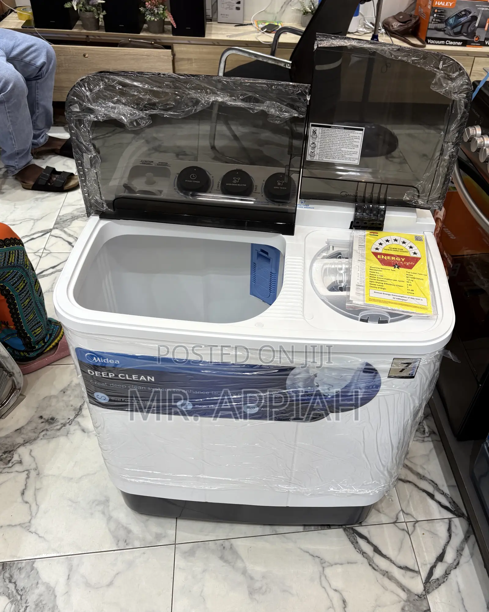 Sleek Midea 7kg Spin Dry Electric Washing Machine(Semi-Auto)