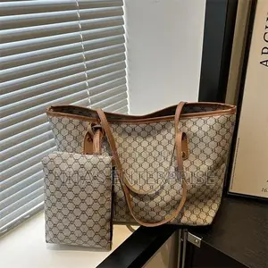 2 in 1 Women's Pu Leather Tote Bag