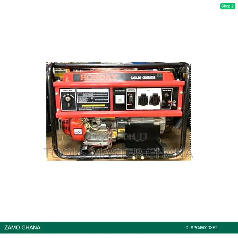 Generator Gasoline 3.3 - 3.7kw Red With Tyre and Battery - Spg4500dxe2