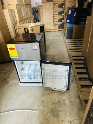 87l Double Door Fridge Table Top Midea Dark Grey