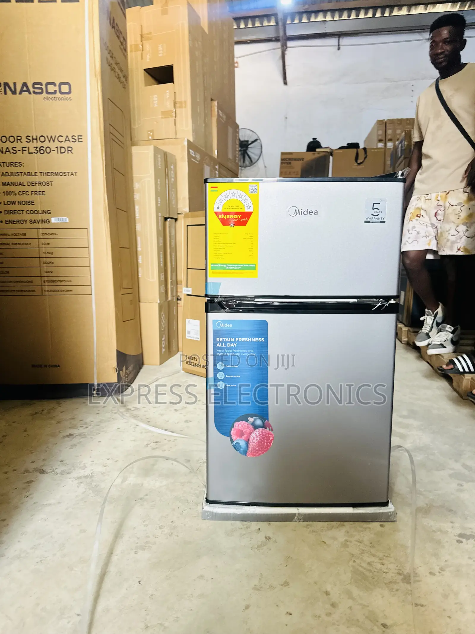 Place Your Order for Midea Double Door Table Top Fridge 87l