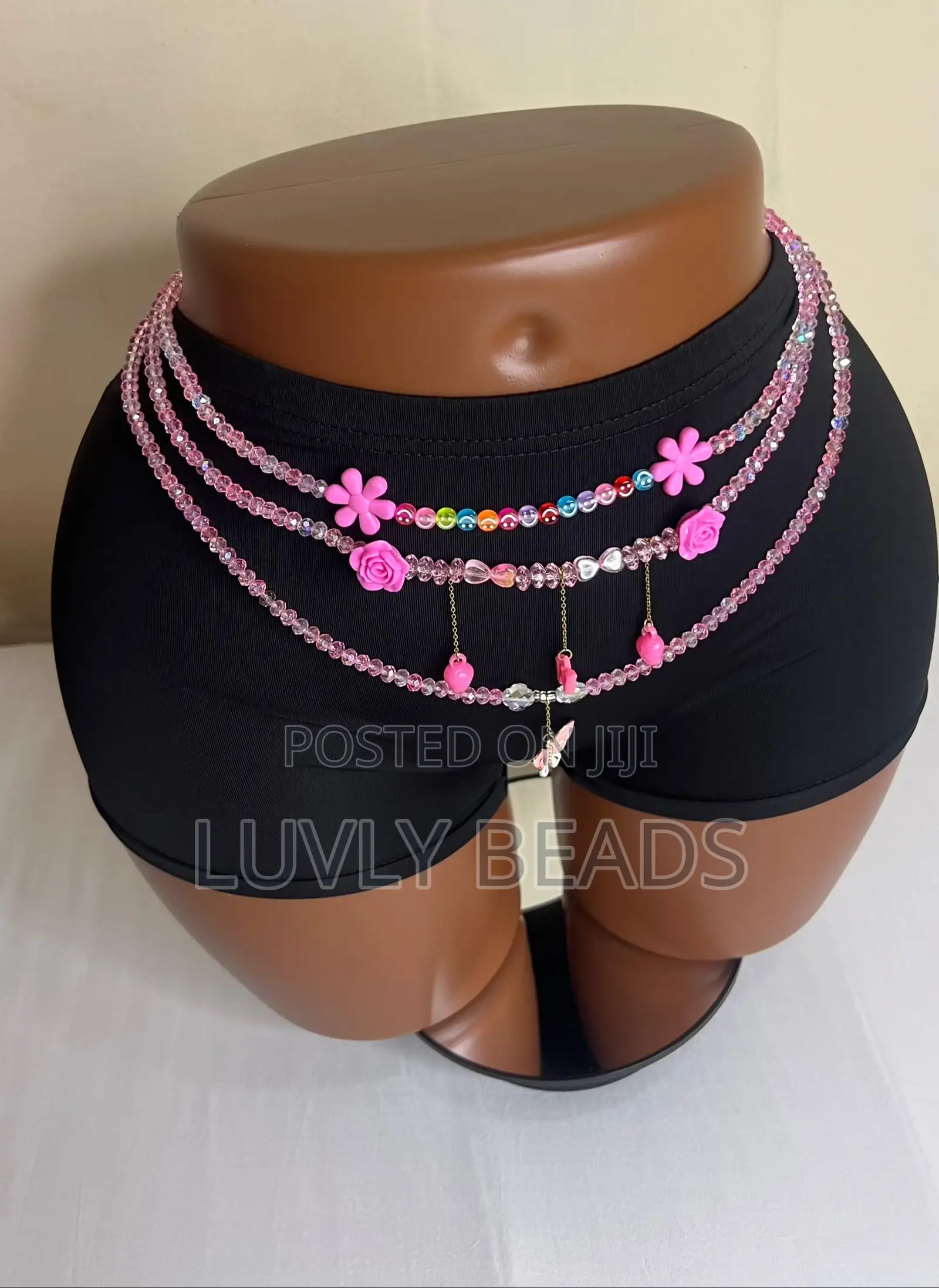 Pink Waist Beads (Rose Glow )