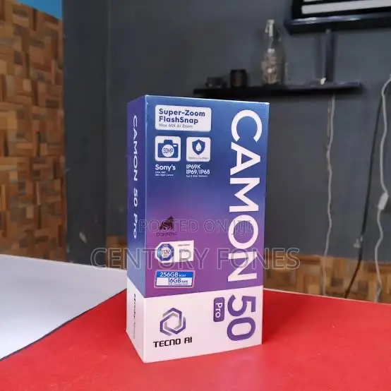 New Tecno Camon 50 Pro 256 GB Black
